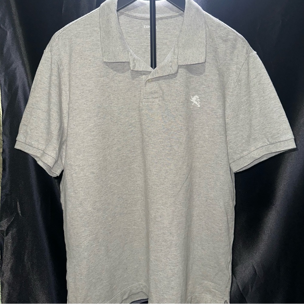 Express Light Gray Polo Shirt